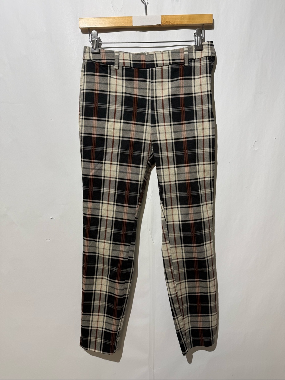 H&M Plaid Chinos checked plaid ankle trousers size 4